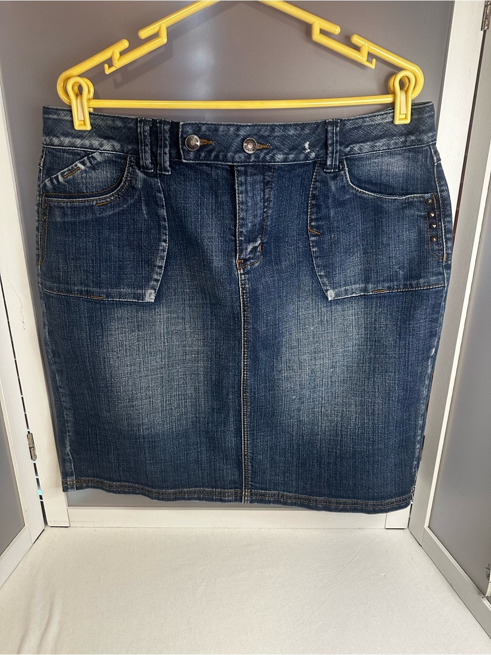 L.A. Blues Dark Blue Denim Skirt sz.18 - Picture 1 of 8